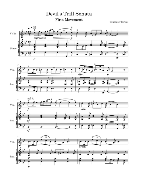 The Devil's Trill Sonata – Giuseppe Tartini Larghetto affetuoso