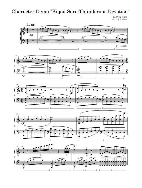Thunderous Devotion – Yu-Peng Chen Genshin Impact Piano