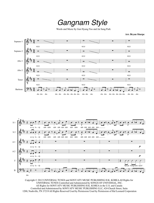 Gangnam Style (Arr. Bryan Sharpe) - PSY (Choral, Mixed Choir)