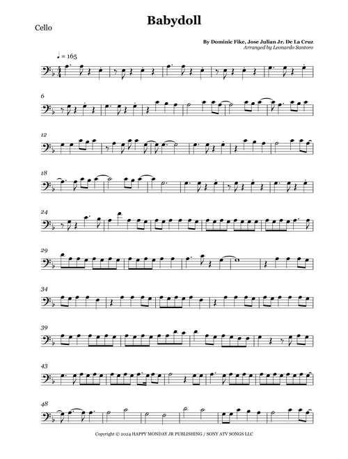 Babydoll (Arr. Leonardo Santoro) - Dominic Fike (Cello Solo)