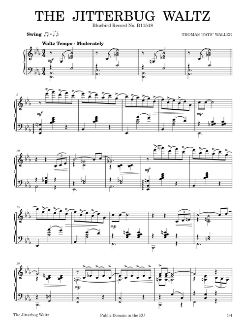 Jitterbug Waltz – Thomas "Fats" Waller