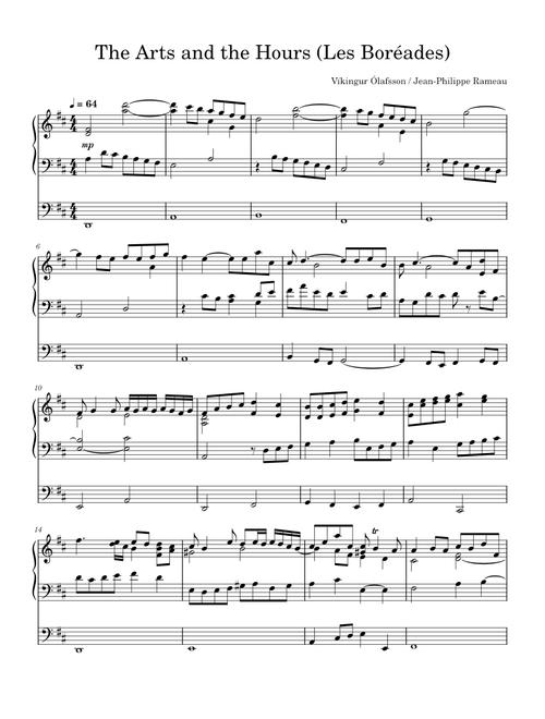 The Arts And The Hours in Db major (Vikingur Olafsson, Rameau) – Jean-Philippe Rameau