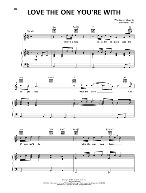 Love The One You're With - Luther Vandross, Stephen Stills (Piano-Vocal-Guitar)