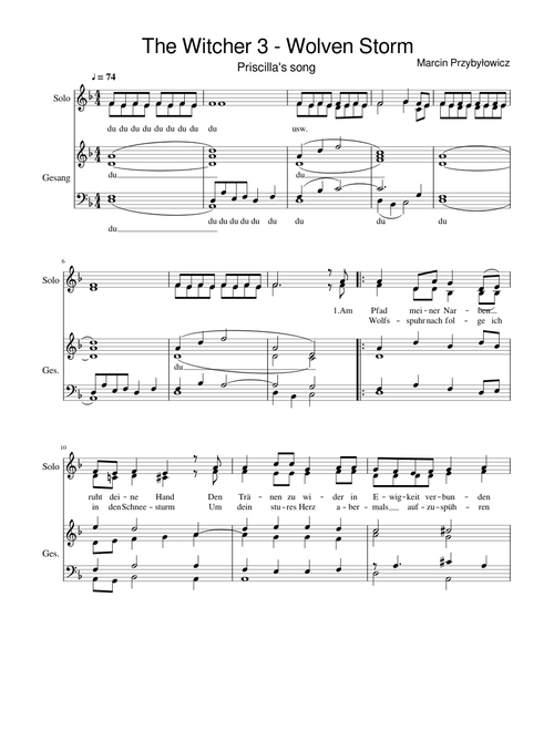 Wolven Storm (from The Witcher 3) for Choir
