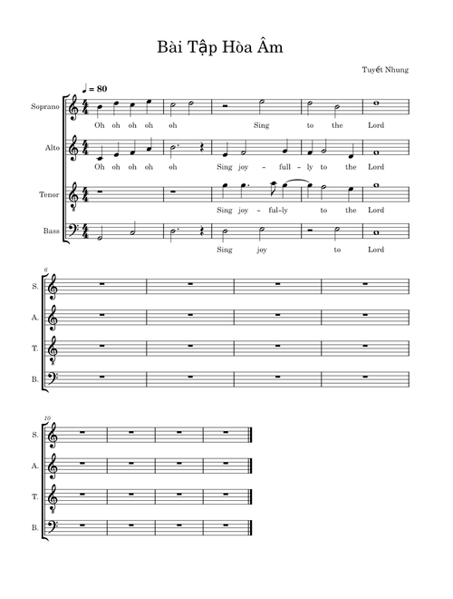 Bài Tập Hòa Âm
