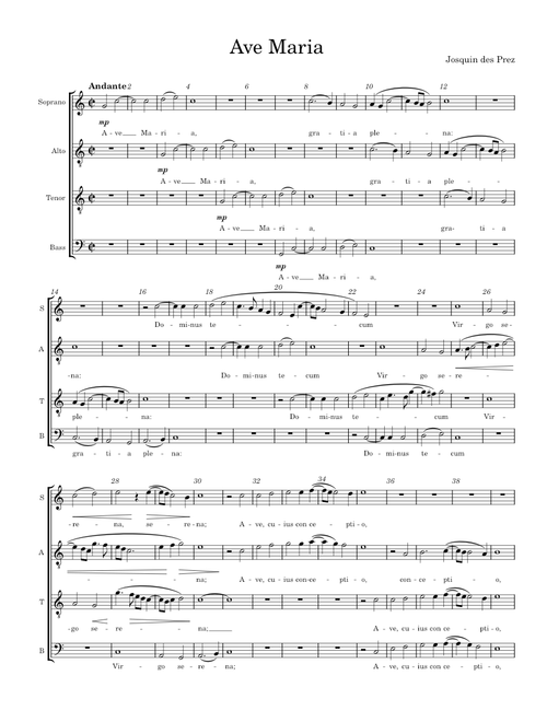 Ave Maria – Josquin des Prez
