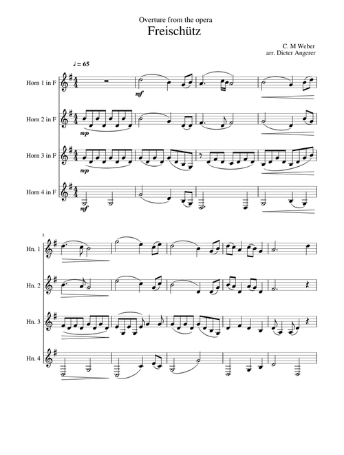 Freischütz Overtüre (Horn Quartet)