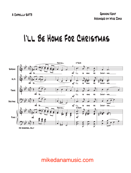 I'll Be Home For Christmas (Arr. Mike Dana) - Rascal Flatts (Choral, SATB)