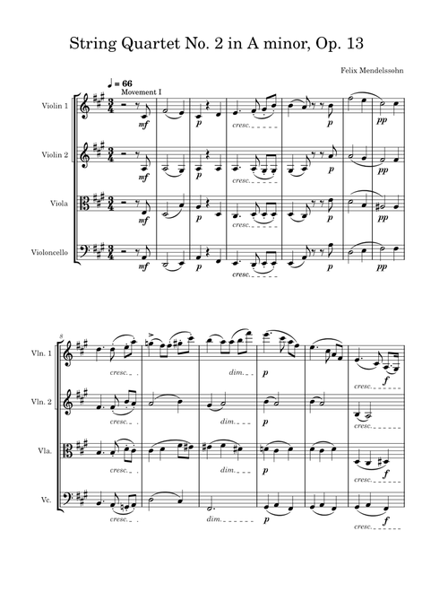 String Quartet No. 2 in A minor, Op. 13