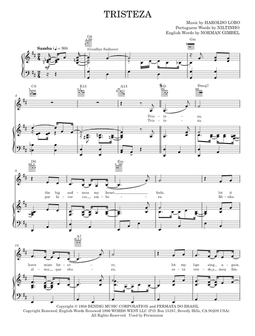 Tristeza (Goodbye Sadness) - Niltinho (Piano-Vocal-Guitar)