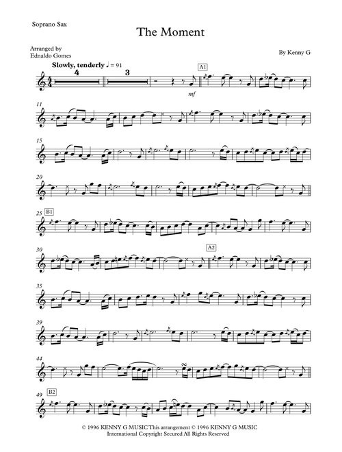 The Moment (Arr. Ednaldo Gomes) - Kenny G (Soprano Sax Solo)