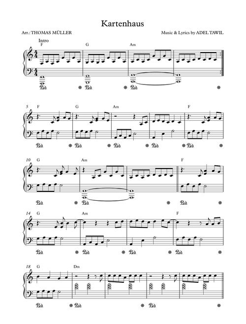 Kartenhaus (Arr. Thomas Müller) - Adel Tawil (Piano Solo)