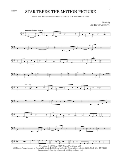 Star Trek The Motion Picture - Jerry Goldsmith (Cello Solo)