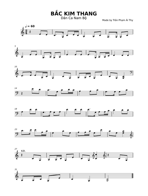 Bắc Kim Thang – Dân ca Nam Bộ