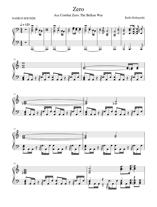 Ace Combat Zero - Zero  Piano