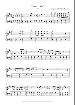 Interlude (Live) - London Grammar Sheet Music for Piano (Solo) easy ...