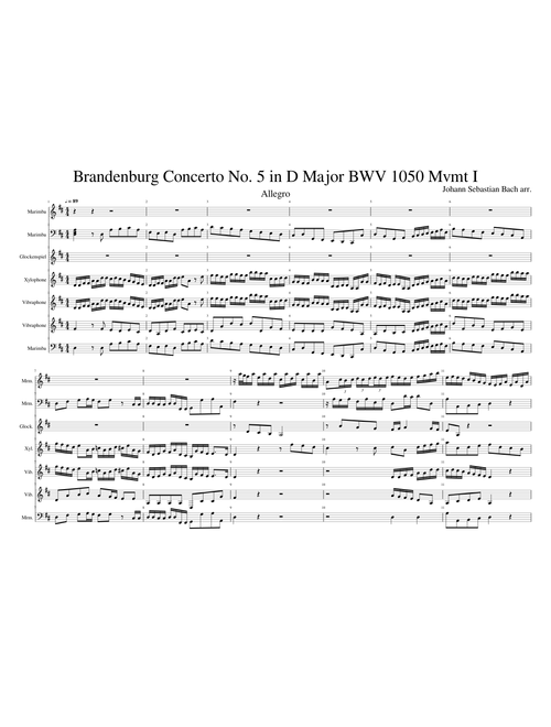 Brandenburg Concerto No. 5 in D Major BWV 1050 Mvmt I