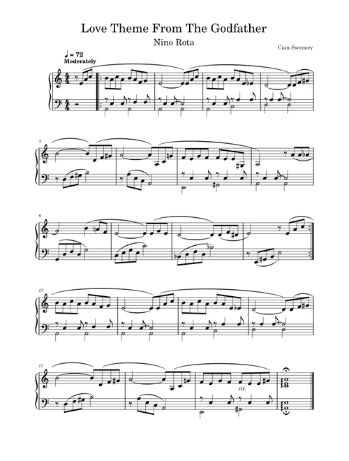 Love Theme From The Godfather - Nino Rota (EASY)