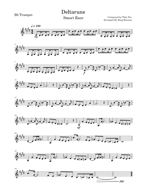 Deltarune - Smart Race – Toby Fox - Trumpet Solo