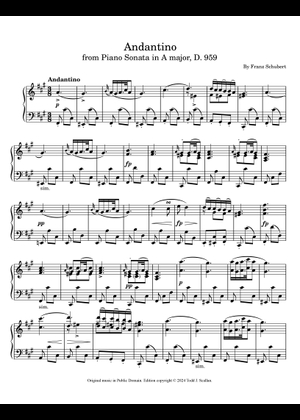 Sonata in A Major, D 959 – Franz Schubert – 3rd Movement Sheet