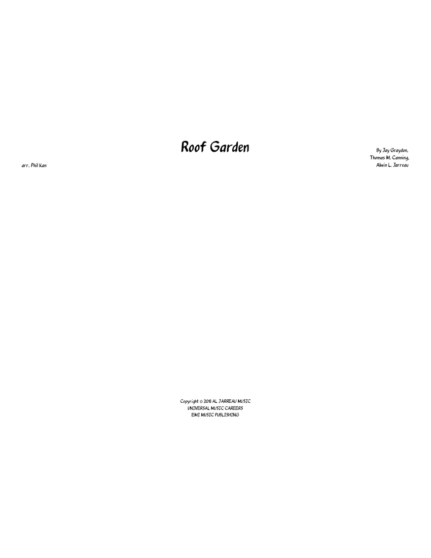 Roof garden – Al Jarreau Roof Garden - Al Jarreau (Arr. Phil Kan) Sheet ...