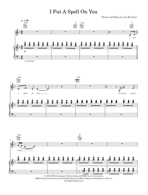 I put a spell on you - Annie Lennox (Piano-Voice)