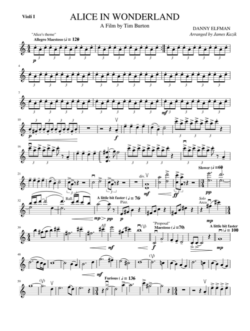 ALICE IN WONDERLAND VIOL I