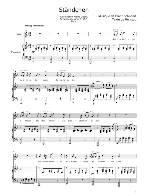 Ständchen - Schubert - Original