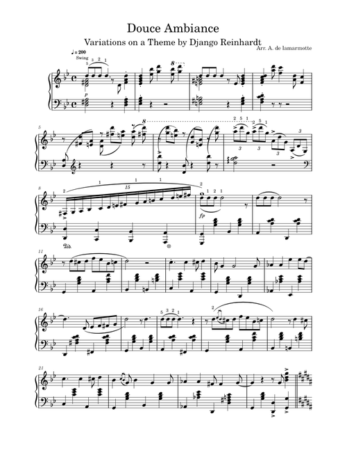 Douce ambience – Django Reinhardt