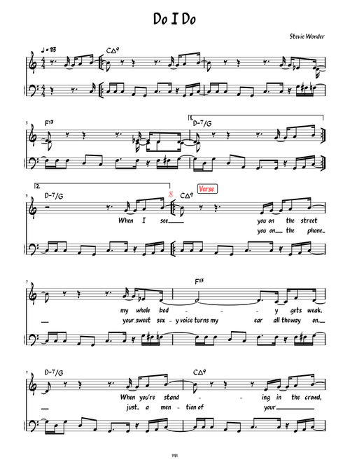 Do I Do (Lead sheet with lyrics )