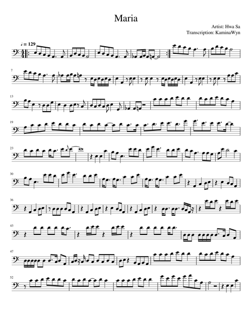 Maria by Hwa Sa Melody for Trombone