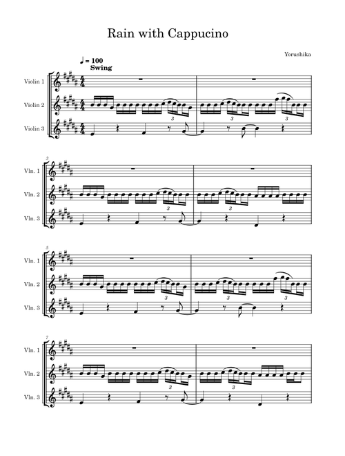 Yorushika - Rain with Cappuccino (violin)