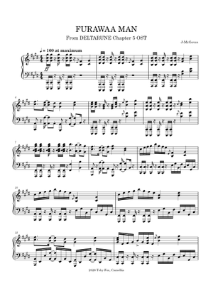 Flower Man - DELTARUNE Chapter 5 – Toby Fox Sheet Music for Piano (Solo ...