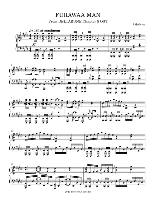 Flower Man by Toby Fox from DELTARUNE CHAPTER 5 with too many notes and too many words in the title