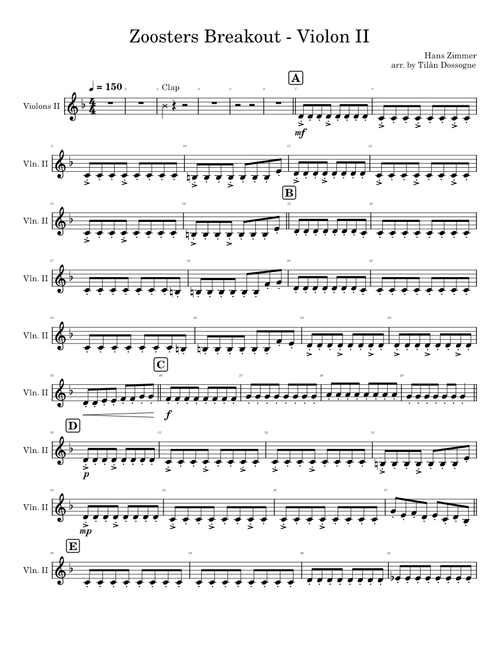 Zoosters Breakout - Violon II