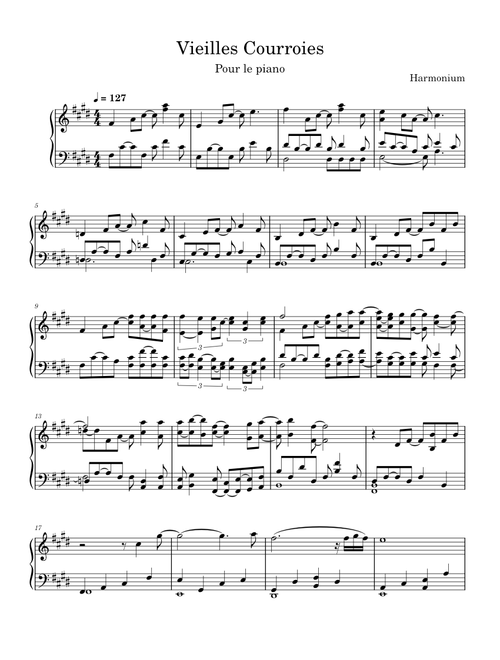 Vieilles Courroies (Piano) – Harmonium