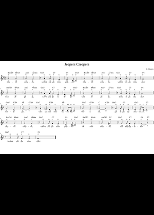 Jeepers Creepers (lead sheet with lyrics) Sheet Music with Chords for ...