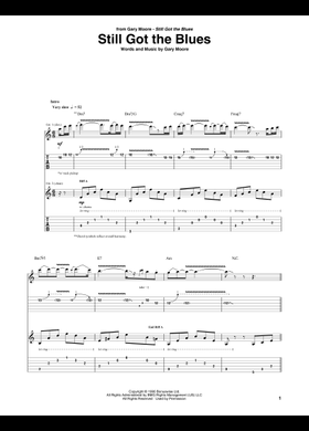 Free Still Got The Blues by Gary Moore sheet music