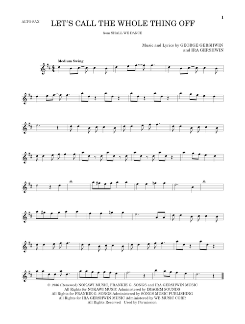 Let's Call The Whole Thing Off - Ira Gershwin (Alto Sax Solo)