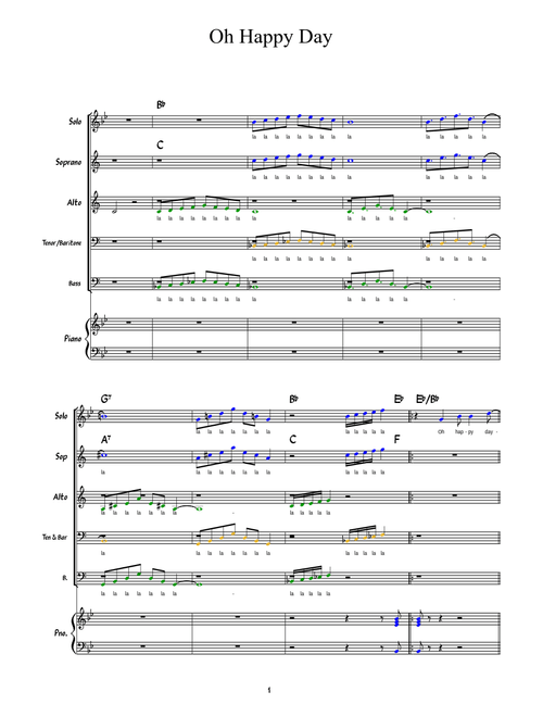 Oh Happy Day - SATB and Piano