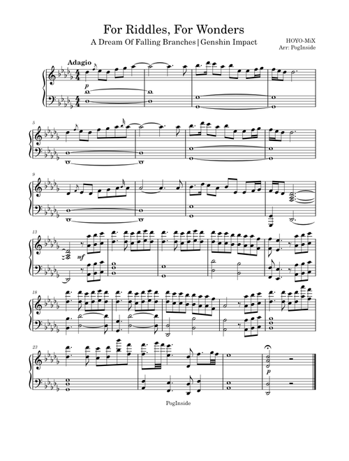 For Riddles, for Wonders – Yu-Peng Chen - Solo Piano