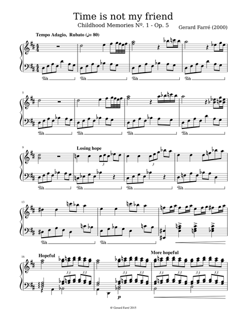 Time is not my friend - Childhood Memories No. 1 - Op. 5 (New performance available)