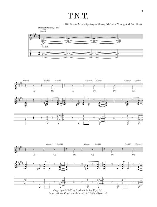 T.N.T. - AC/DC (School of Rock - Guitar Tab)