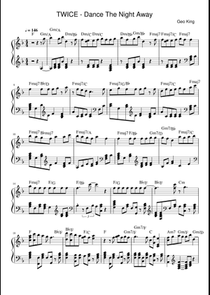 TWICE (트와이스) - Dance the Night Away Sheet Music for Piano