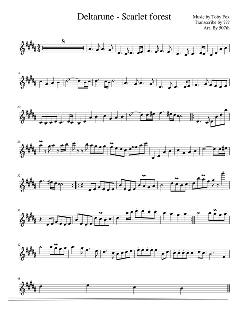 Deltarune - Scarlet forest