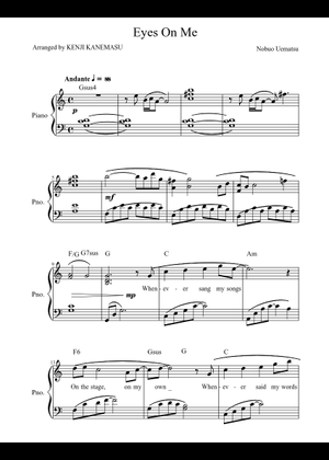 Eyes on me - Final fantasy VIII theme song Sheet Music for Piano
