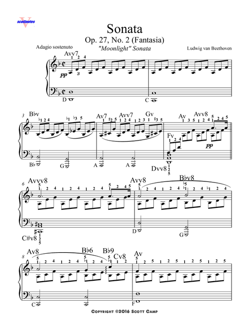 "Moonlight" Sonata, Op. 27, No. 2: Movement I Adagio Sostenuto (Ultimate Edition for Adult Piano St (Arr. Scott Camp) - Ludwig van Beethoven (Piano Solo)