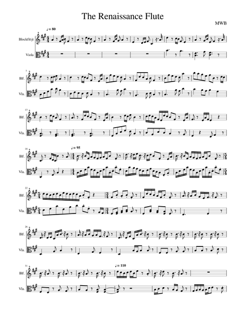 The Renaissance Flute (A duet for the Recorder and Viola)