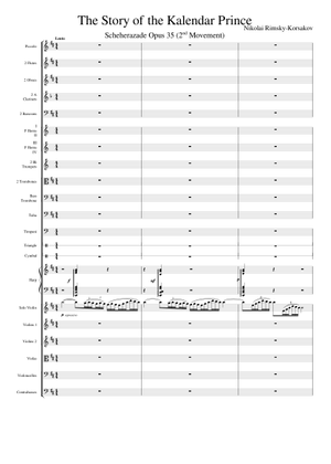 Rimsky-Korsakov - Scheherazade : II. The Kalandar Prince Sheet