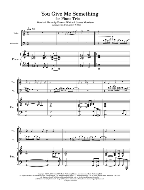 You Give Me Something (Arr. Ryan Ashley Nobles) - James Morrison (String Ensemble)